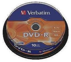 Verbatim DVD-R AZO 16X 4.7GB Matt Silver Spindle (10 buc) (43523)