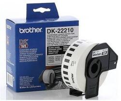 Brother Banda continua de hartie Brother DK22210, 29 mm x 30.48 m, Negru/Alb (DK22210)