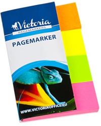 Victoria Jelölőcímke, papír, 4x40 lap, 20x50 mm, VICTORIA, vegyes szín (LVJP2) - webpapir