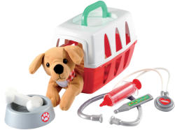 Ecoiffier Cuşcă medicală de jucărie pentru câini Écoiffier cu bol şi accesorii medicaleni de la 18 luni (ECO1907)