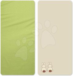 toTs Cearşaf cu elastic pentru pat bebe Joy toTs-smarTrike cu iepuraş 2 bucăţi 100% bumbac satinat verde (TO140103)