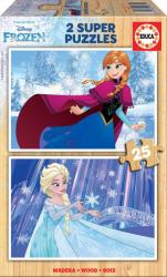 Educa Puzzle din lemn Frozen Educa 2x25 buc (EDU16801) Puzzle