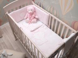 toTs Garnitură de pat bebe Classic toTs-smarTrike pătură, cearşaf şi protector de cap bumbac 100% jersey roz (TO240108) Lenjerii de pat bebelusi‎, patura bebelusi