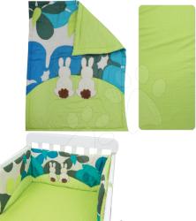 toTs Garnitură de pat bebe Joy toTs-smarTrike cu iepuraş pătură, cearşaf şi protector de cap 100% bumbac satinat verde (TO240103) Lenjerii de pat bebelusi‎, patura bebelusi