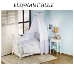 Nino Set Lenjerie de Pat 2 Piese Elephant Blue Lenjerii de pat bebelusi‎, patura bebelusi