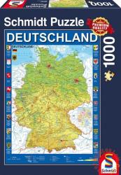 Schmidt Spiele Map of Germany 1000 db-os (58287)