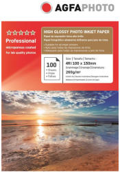 AGFA Hartie foto inkjet superlucioasa AGFA Professional, 10x15 cm, 260 g/mp, 100 coli/top