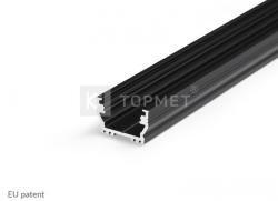 Topmet LED profil UNI12 BCD/U fekete (A1020021)