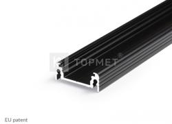 Topmet LED profil SURFACE14 EE7F/TY fekete (A2020021)