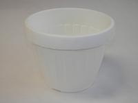  Virágtartó, hordó alakú, 17, 5 cm, fehér műanyag (365) (365-fehér)