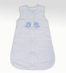 toTs Sac de dormit pentru bebeluşi Classic toT's smarTrike albastru cu păsări 100% bumbac jersey de la 0 luni (TO230101)