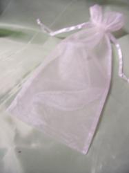 15*35 cm organza tasak törtfehér