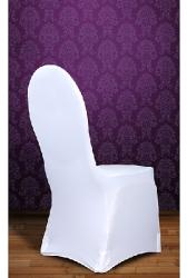  Elasztikus fehér spandex székszoknya (székhuzat)hér