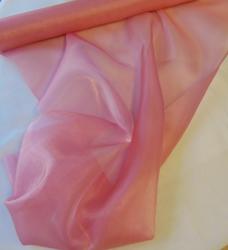 Szatén-organza (47 cm * 10 m) vintage rózsaszín-493