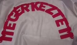  Megérkeztem! felirat ? pink/rózsaszín színű fali dekoráció kislány születésére