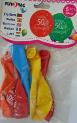  Boldog 50. születésnapot ! lufi (5 db)