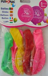  Boldog 30. születésnapot ! lufi (5 db)