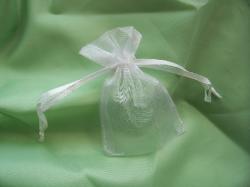 7, 5*10 cm fehér organza tasak (10 db)