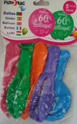  Boldog 60. születésnapot ! lufi (5 db)