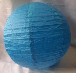 papír lampion gömb, 30 cm-es, türkizkék