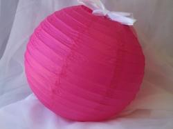  papír lampion gömb, 30 cm-es, pink
