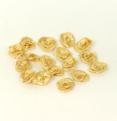 szatén rózsafej 1, 2 cm, arany (90 db)