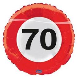  Évszámos fólia lufi 70. közlekedési tábla