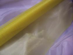  Citromsárga organza dekorációs anyag - 47 cm széles, 10 méter hosszú-013