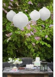  Lampion gömb világító, led, fehér (30 cm)