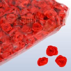 szatén rózsafej 1, 2 cm, piros (100 db)