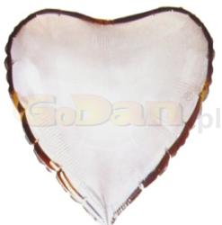 Szív alakú, ezüst fólia lufi (45 cm)