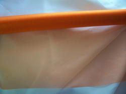  Sötétnarancs organza dekorációs anyag - 47 cm széles, 10 méter hosszú-021