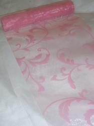inda mintás rózsaszín alapon rózsaszín organza (24 cm * 5 m)-086