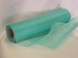  Mentazöld organza dekorációs anyag - 47 cm széles, 10 méter hosszú - 747