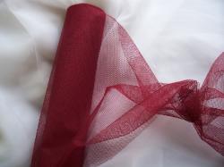  bordó tüll dekoranyag, (082)- 30 cm*9 m, puha