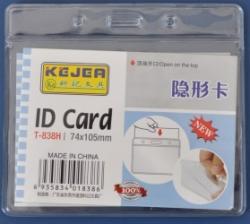 KEJEA Buzunar PVC, pentru ID carduri, 105 x 74mm, orizontal, 10 buc/set, KEJEA - cristal (KJ-T-838H) - ihtis