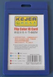 KEJEA Suport PP tip flip, pentru carduri, 55 x 85mm, vertical, 5 buc/set, KEJEA - bleumarin (KJ-T-665V) - ihtis