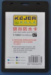 KEJEA Suport PP water proof snap type, pentru carduri, 74 x 105mm, vertical, 5 buc/set, KEJEA - transparent (KJ-T-788V)