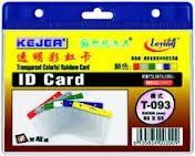 KEJEA Buzunar PVC, pentru ID carduri, 85 x 55mm, orizontal, 10 buc/set, KEJEA - margine transp. color (KJ-T-087H) - ihtis