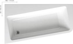 RAVAK 10° kád 160x95 aszimmetrikus