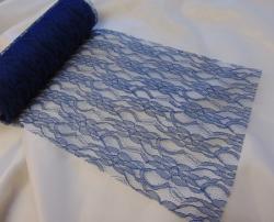 sötétkék (navykék) csipke dekoranyag(29 cm * 5m)-655