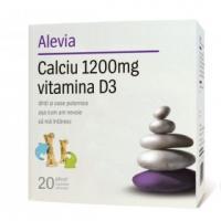 Alevia Calciu 1200 mg vitamina d3 (solubil) 20plicuri ALEVIA