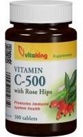Vitaking Vitamina c 500mg cu macese 100cpr VITAKING