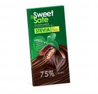 Sly Nutritia Sweet&safe, ciocolata amaruie cu stevia 90gr SLY NUTRITIA