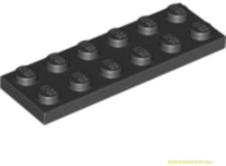 LEGO® Alkatrészek (Pick a Brick) Fekete 2X6 Lapos Elem 379526