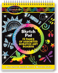 Melissa & Doug Sketch Pad - Képkarcoló 12 különféle sablonnal (15946)