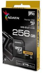 ADATA microSDXC Premier ONE 256GB C10/U3/V90 AUSDX256GUII3CL10-CA1
