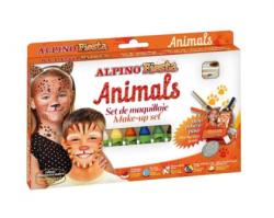 Alpino Set machiaj ALPINO Animals - 6 culori x 5 gr + accesorii (MS-DL000111)