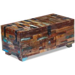 vidaXL Măsuță de cafea tip cufăr, 80 x 40 x 35 cm, lemn solid reciclat (243320) Masa de cafea