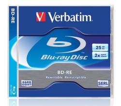 Verbatim BD-RE BluRay lemez, újraírható, 25GB, 1-2x, 1 db, normál tok, VERBATIM (BRVU-2) - officesprint